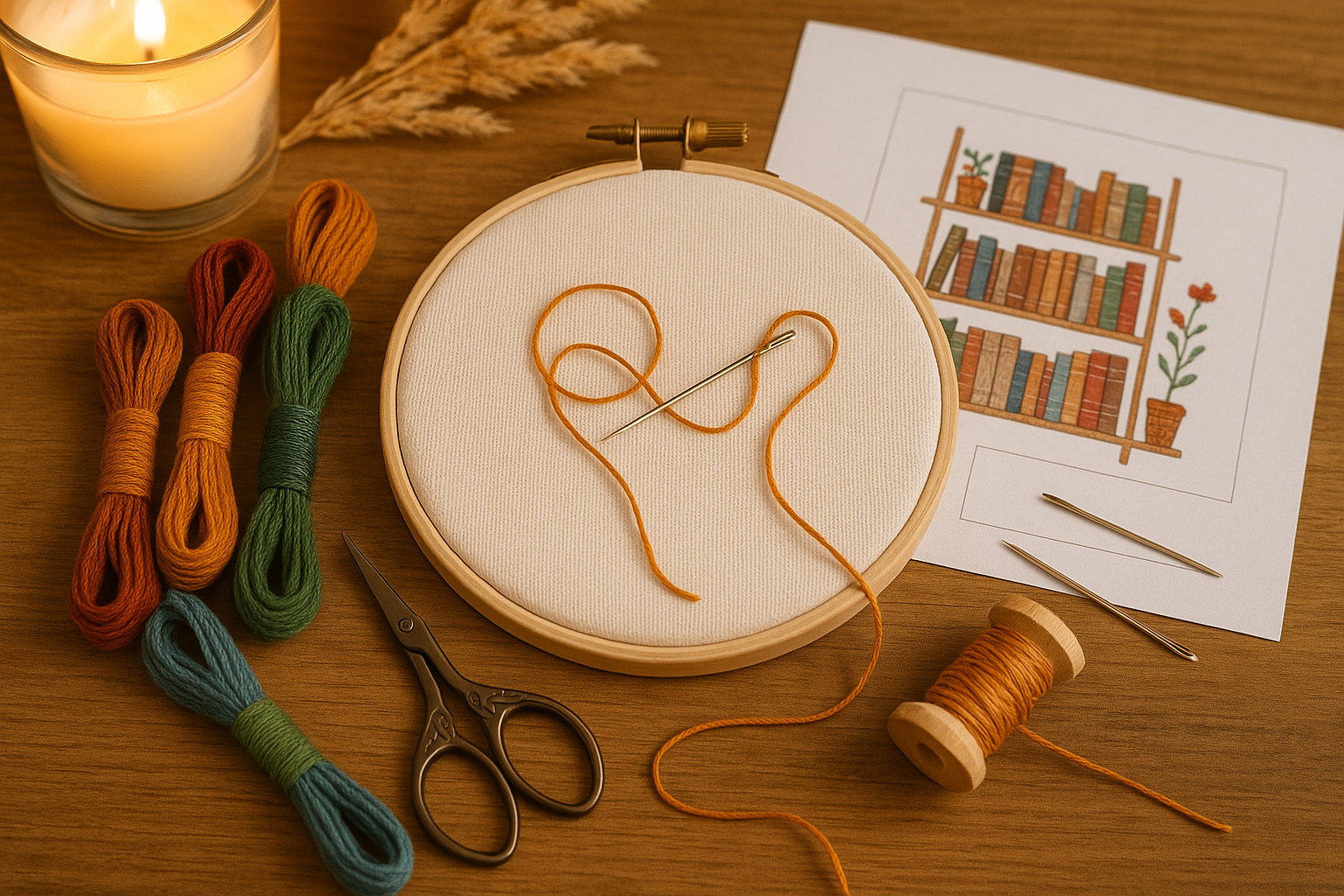 Borduurmoment - The Cosy Bookshelf