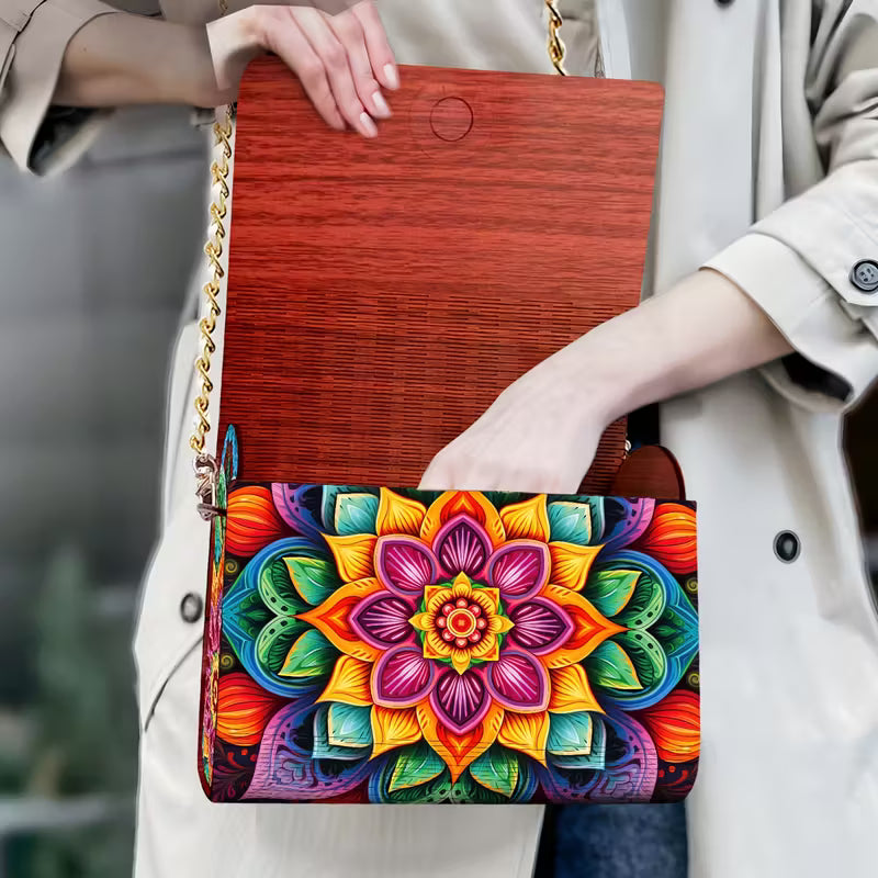 Diamond Handbag – Golden Bloom