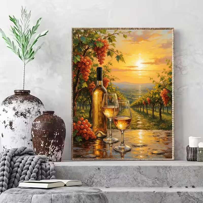 Paint By Number - Golden Vineyard Sunset