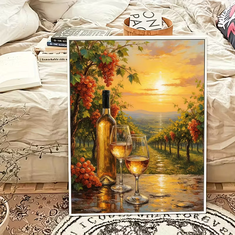 Paint By Number - Golden Vineyard Sunset