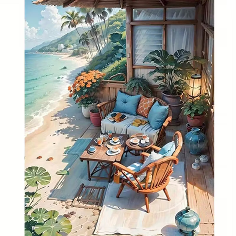 Paint By Number - Breakfast by the Sea