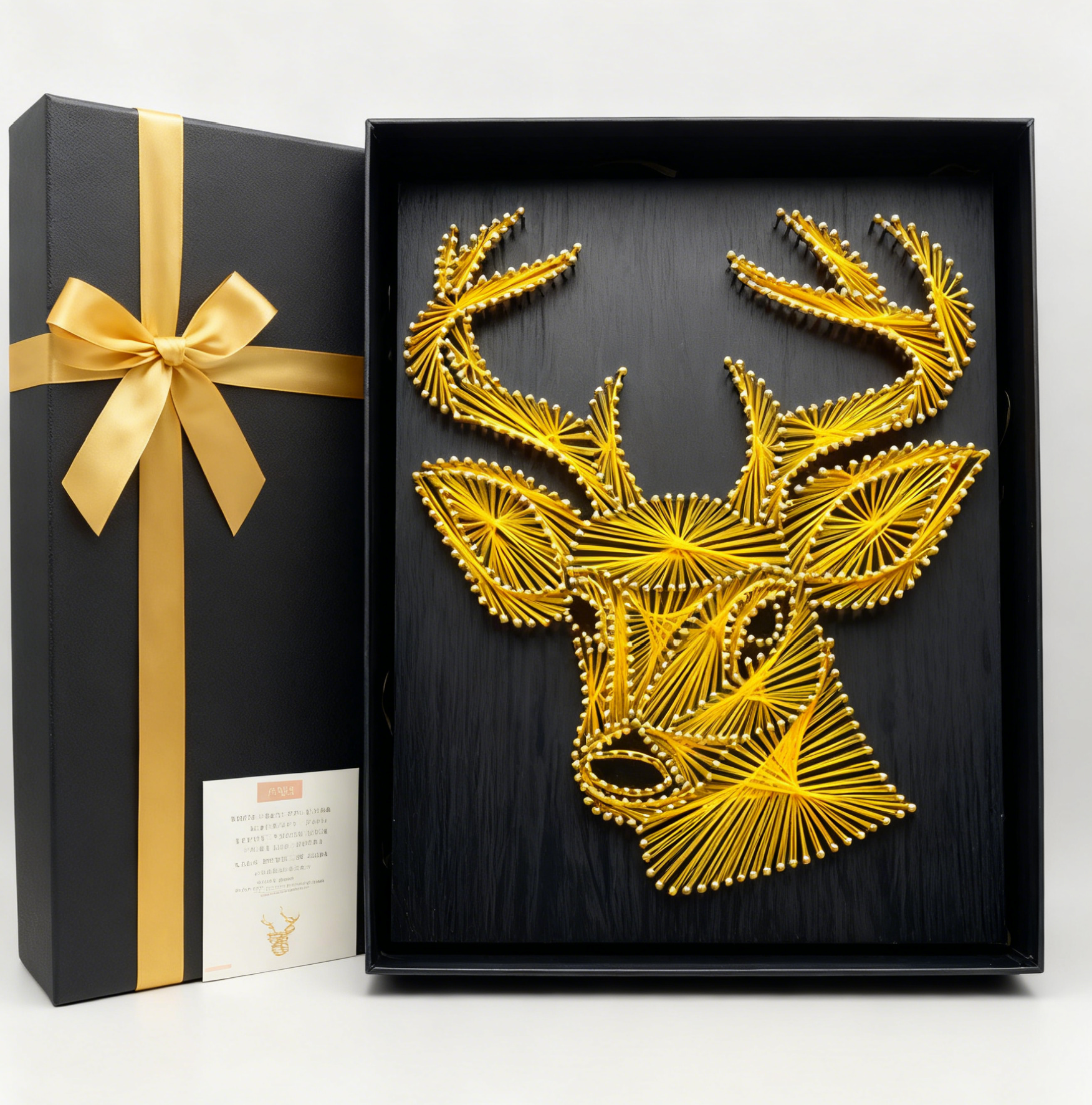 Golden Deer Portrait – String Art Set