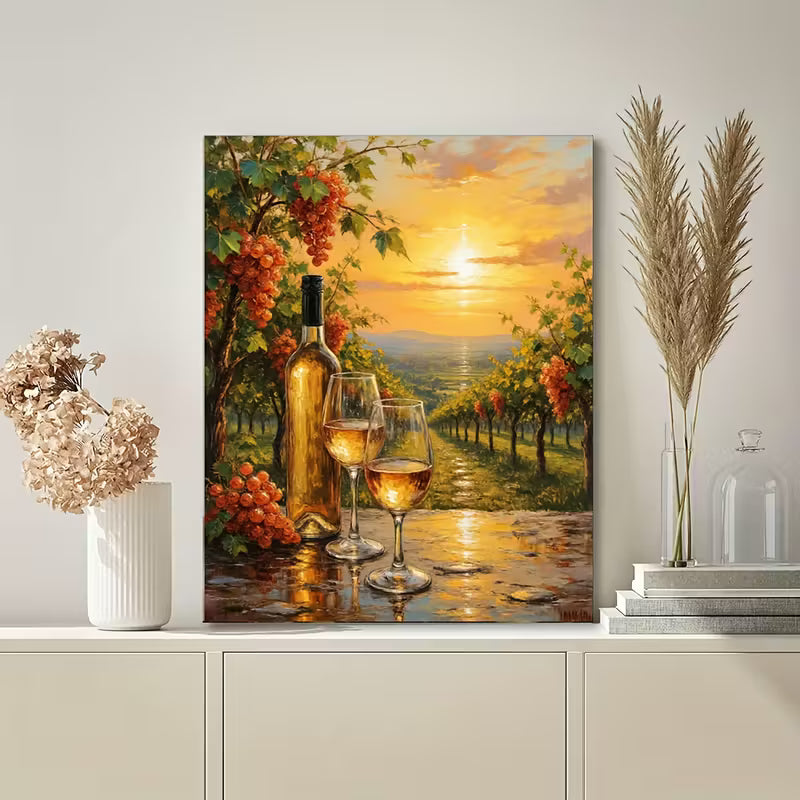 Paint By Number - Golden Vineyard Sunset