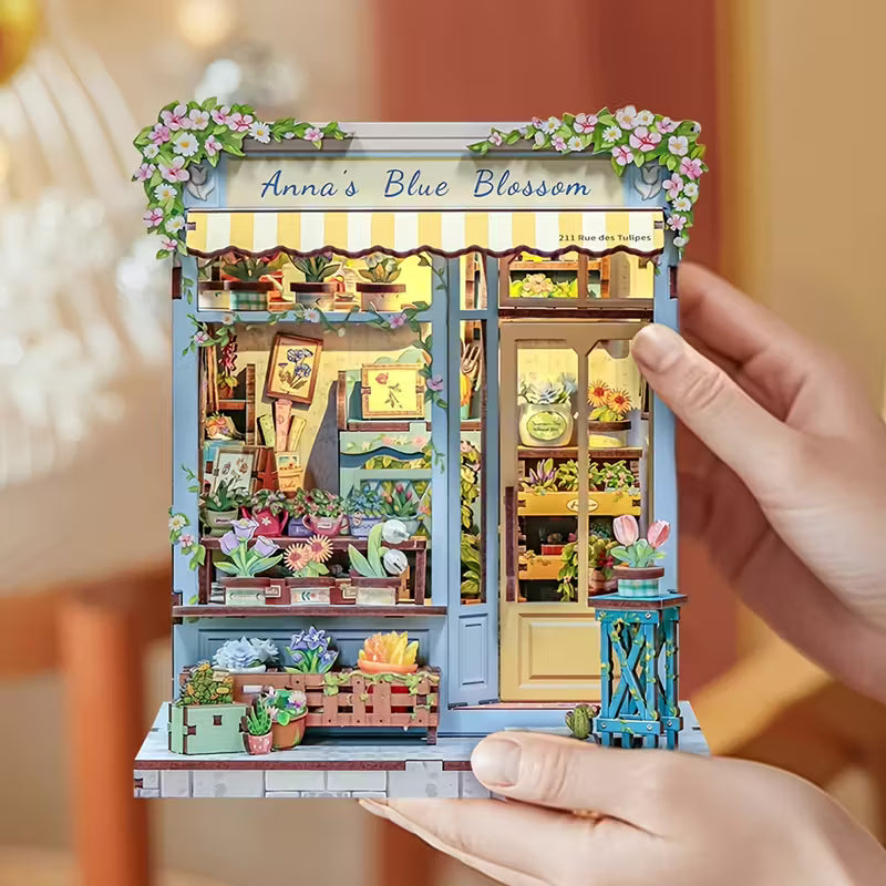 Wood Art - Anna's Blue Blossom