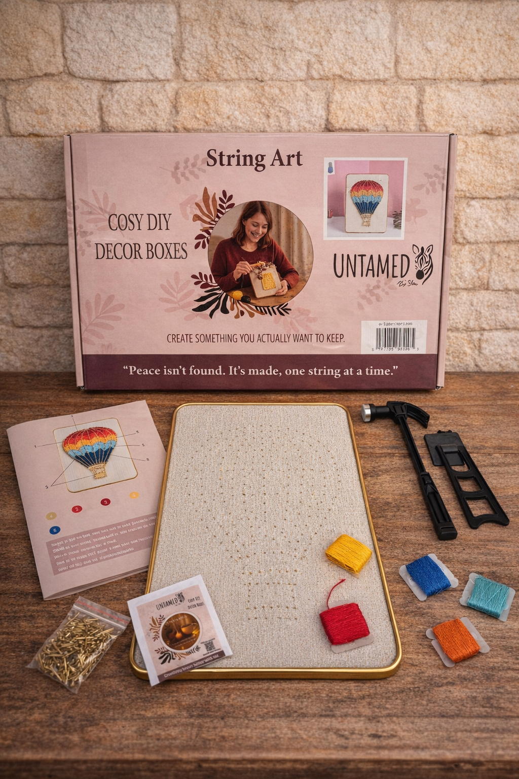 Bright Horizon – String Art Set met kleurrijke luchtballon