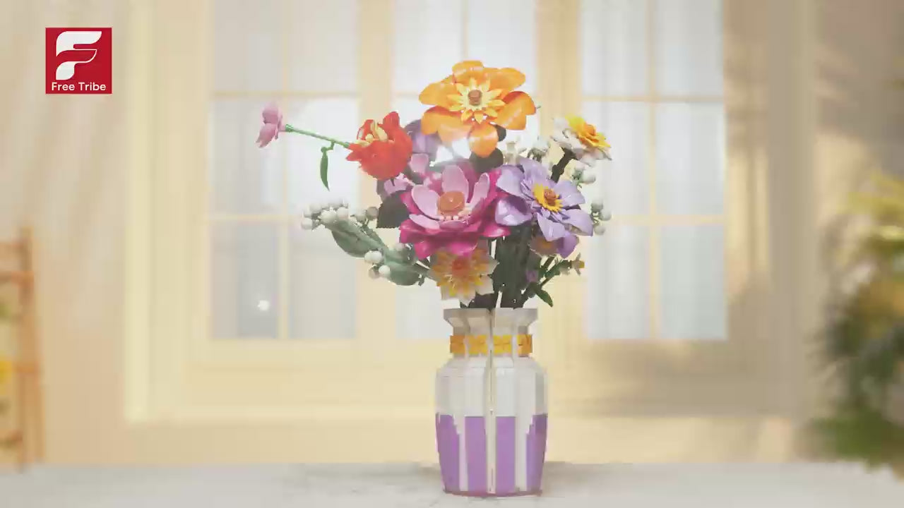 Flower Blocks - Colorful Garden Bouquet