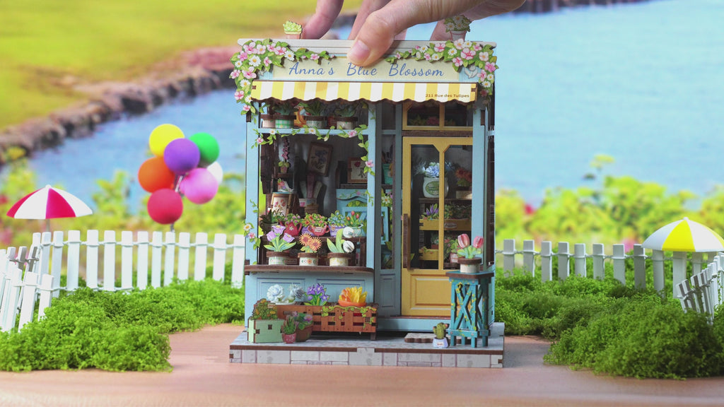 Wood Art - Anna's Blue Blossom